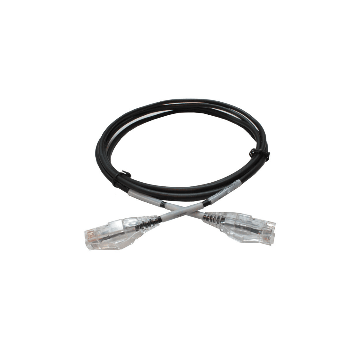 Brinnova Slim CAT6 8FT 28 AWG UTP Patch Cable, Black, Snagfree Premium Boot, With Serialization Labels - Brinnova