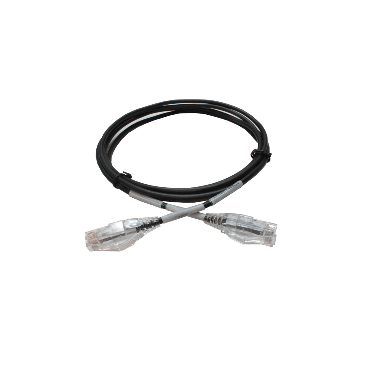 Brinnova Slim CAT6 12FT 28 AWG UTP Patch Cable, Black, Snagfree Premium Boot, With Serialization Labels - Brinnova