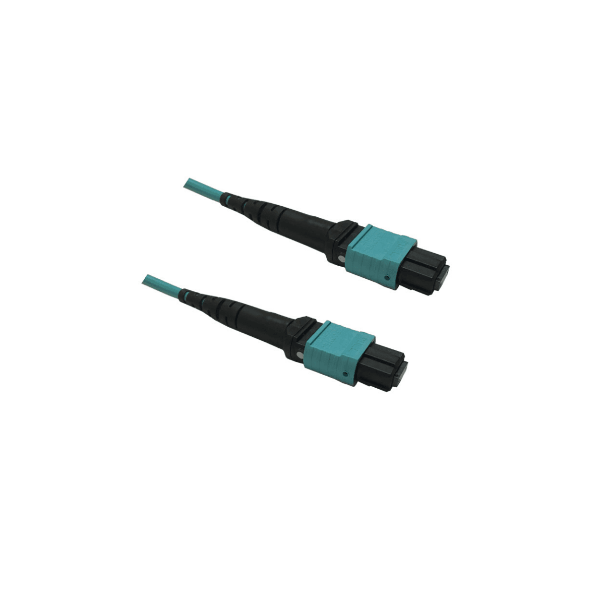 Brinnova OM4 MM 40G 12-Strand MPO(F)-MPO(F), 3.0mm Jacket, Plenum, Key Up, Key Up, Polarity B, Aqua, 25M, With Serialization Labels - Brinnova