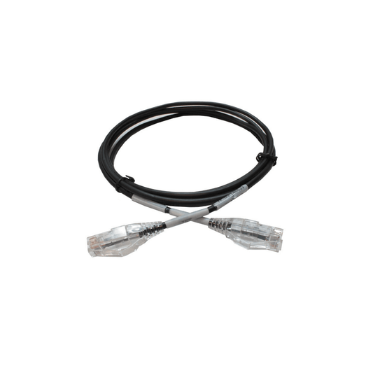 Brinnova Slim CAT6 0.5FT 28 AWG UTP Patch Cable, Black, Snagfree Premium Boot, With Serialization Labels - Brinnova
