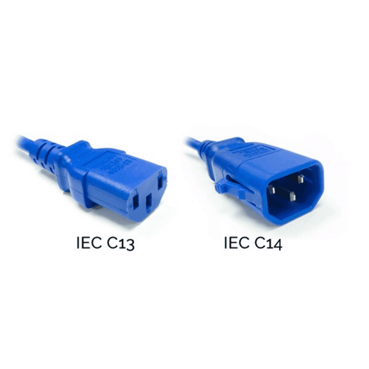 Brinnova 1.5FT P-Lock IEC60320 C14 to IEC60320 C13 Power Cord, 18AWG SVT 250V/10A, Blue - Brinnova