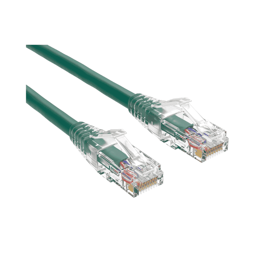 Brinnova Slim CAT6 1FT 28AWG UTP Patch Cable, Green, Snagfree Premium Boot, With Serialization Labels - Brinnova